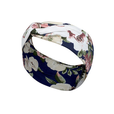 100% Polyester Women Head Scarves Multicolor Custom Elastic Headbands