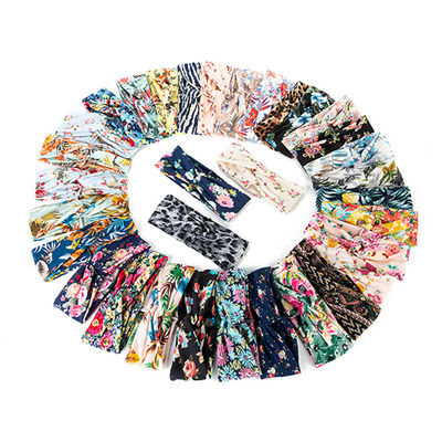 100% Polyester Women Head Scarves Multicolor Custom Elastic Headbands
