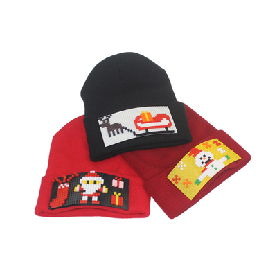 Unisex Christmas Santa Claus Embroidery Winter Beanie Hats